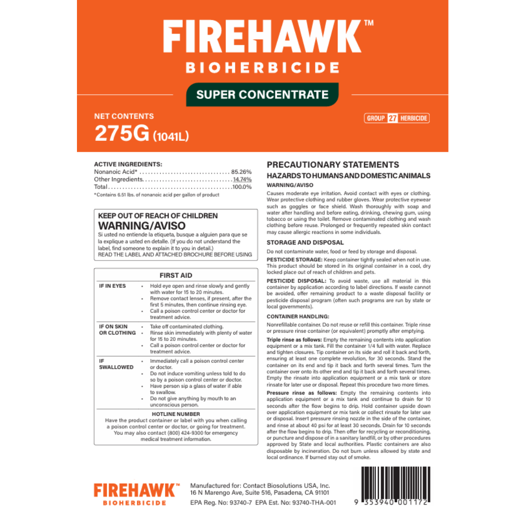 FireHawk Bioherbicide Super Concentrate-275G